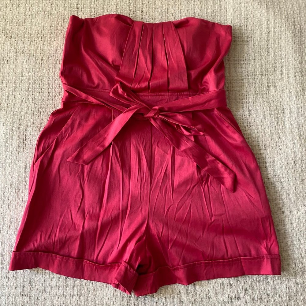 Cuffed Sleeveless Short Jumpsuit